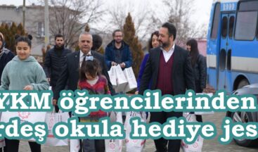 YKM öğrencilerinden kardeş okula hediye jesti.