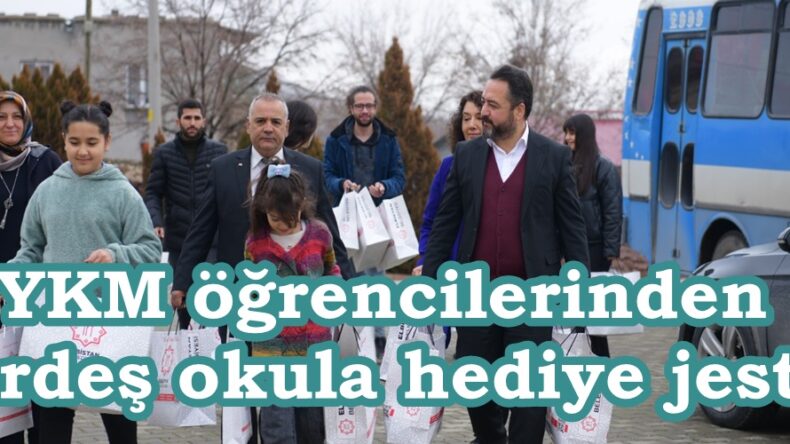 YKM öğrencilerinden kardeş okula hediye jesti.