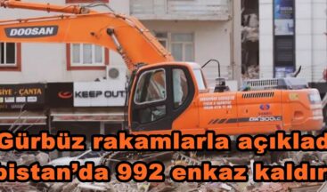 Gürbüz rakamlarla açıkladı: Elbistan’da 992 enkaz kaldırıldı!.