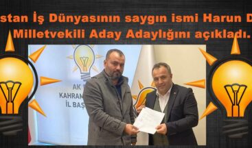 Elbistan İş Dünyasının saygın ismi Harun Demir, Milletvekili Aday Adaylığını açıkladı.