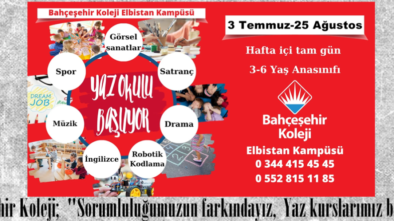 Bahçeşehir Koleji; “Sorumluluğumuzun farkındayız, Yaz kurslarımız başlıyor”