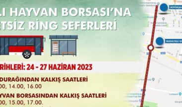 Büyükşehir’den Canlı Hayvan Borsası’na Ücretsiz Ring Seferi.