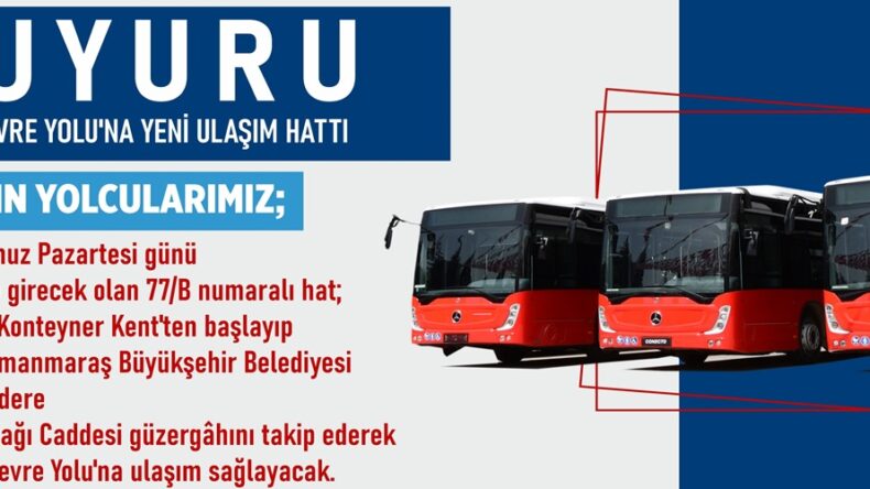 Büyükşehir’den Kuzey Çevre Yolu’na Yeni Ulaşım Hattı.