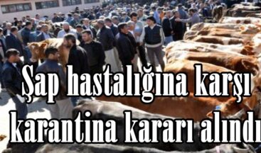 Şap hastalığına karşı karantina kararı alındı.
