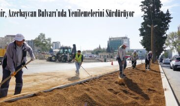 Büyükşehir, Azerbaycan Bulvarı’nda Yenilemelerini Sürdürüyor.