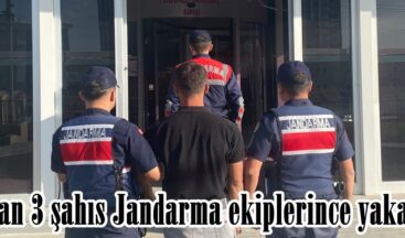 Aranan 3 şahıs Jandarma ekiplerince yakalandı.