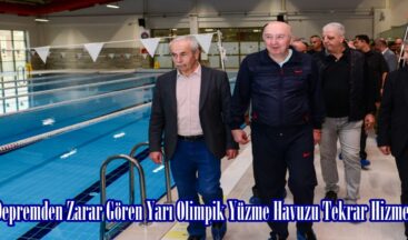 KSÜ’de Depremden Zarar Gören Yarı Olimpik Yüzme Havuzu Tekrar Hizmete Açıldı.