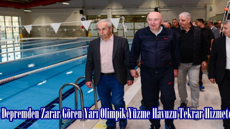 KSÜ’de Depremden Zarar Gören Yarı Olimpik Yüzme Havuzu Tekrar Hizmete Açıldı.