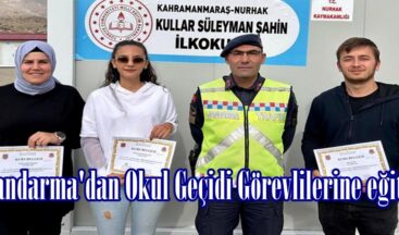 Jandarma’dan Okul Geçidi Görevlilerine eğitim.