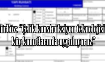 Gürbüz: “Çelik konstrüksiyon teknolojisini köy konutlarında uyguluyoruz”