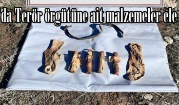 Elbistan’da Terör örgütüne ait malzemeler ele geçirildi.