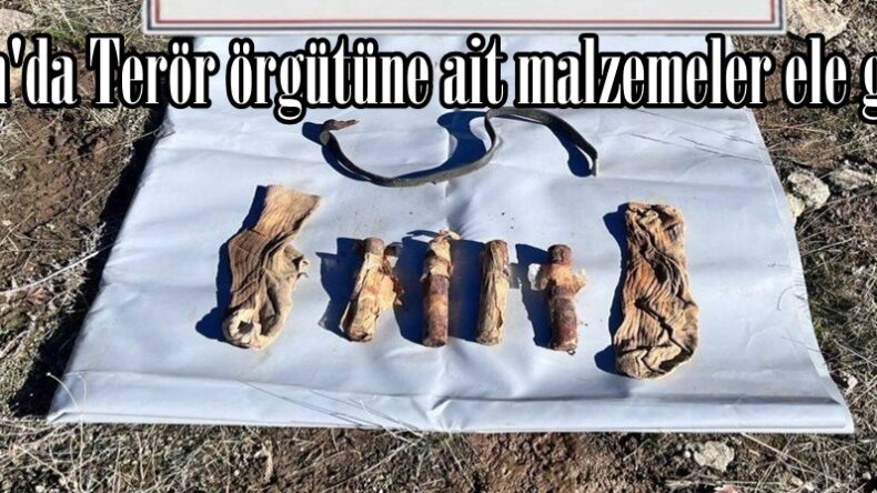 Elbistan’da Terör örgütüne ait malzemeler ele geçirildi.