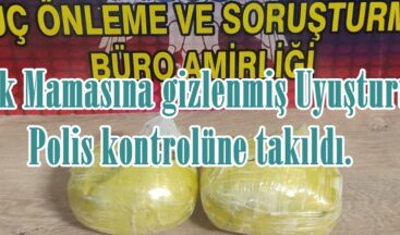 Bebek Mamasına gizlenmiş Uyuşturucu Polis kontrolüne takıldı.