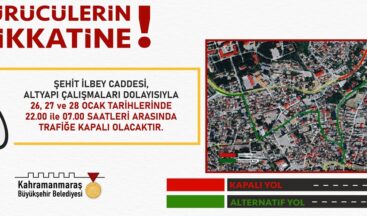 Sürücülere Alternatif Güzergâh Uyarısı!