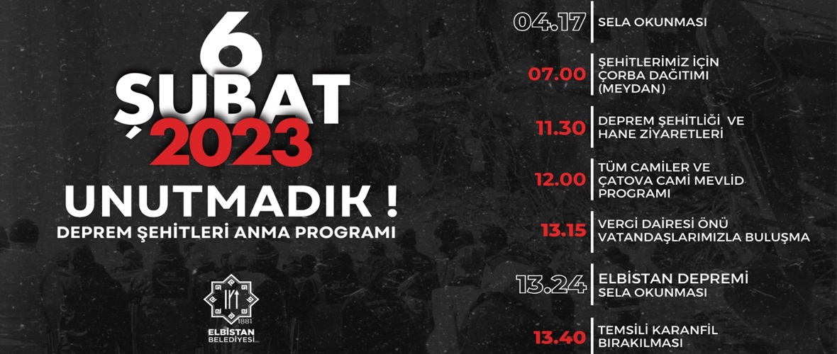 Elbistan’da 6 Şubat’ın birinci yıldönümü anılacak!