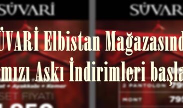 SÜVARİ Elbistan Mağazasında Kırmızı Askı İndirimleri başladı.