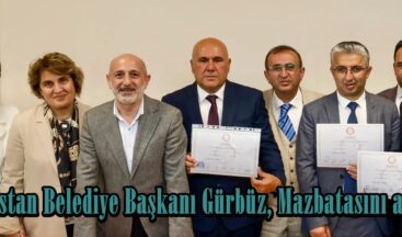 Elbistan Belediye Başkanı Gürbüz, Mazbatasını aldı.