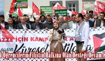 KSÜ’lü Öğrencilerin Filistin Halkına Olan Desteği Devam Ediyor