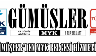 GÜMÜŞLER’DEN MYK BELGESİ HİZMETİ!
