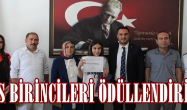 LGS BİRİNCİLERİ ÖDÜLLENDİRİLDİ.