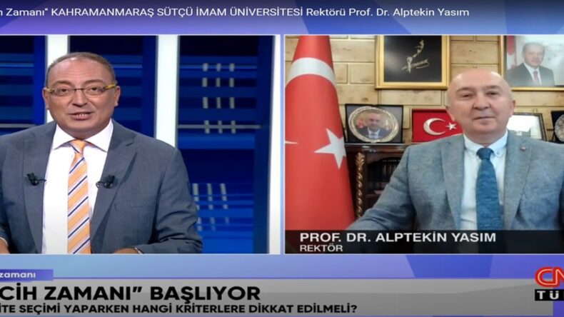 Rektör Yasım, ‘Tercih Zamanı’ Programında KSÜ’yü Tanıttı.