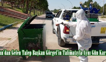Elbistan’dan Gelen Talep Başkan Görgel’in Talimatıyla Aynı Gün Karşılandı.