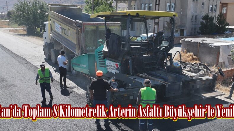 Elbistan’da Toplam 8 Kilometrelik Arterin Asfaltı Büyükşehir’le Yenileniyor.
