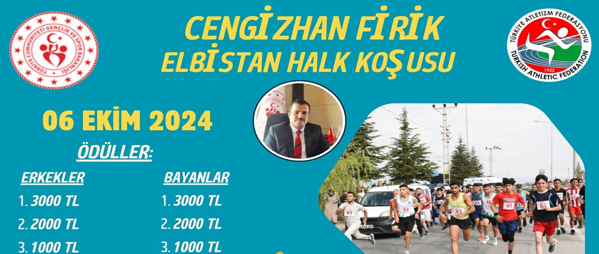 Elbistan’da 6 Ekim’de Ödüllü Halk Koşusu düzenlenecek.