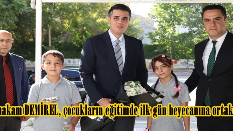 Kaymakam DEMİREL, çocukların eğitimde ilk gün heyecanına ortak oldu.