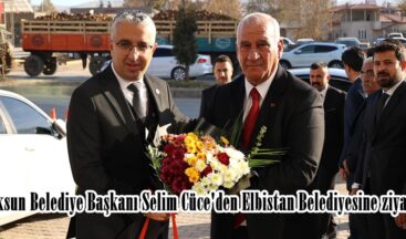 Göksun Belediye Başkanı Selim Cüce’den Elbistan Belediyesine ziyaret.
