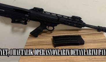 EMNİYET, 1 HAFTALIK OPERASYONLARIN DETAYLARINI PAYLAŞTI.