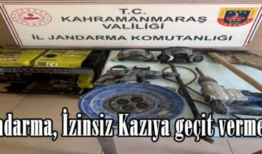 Jandarma, İzinsiz Kazıya geçit vermedi.