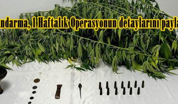 Jandarma, 1 Haftalık Operasyonun detaylarını paylaştı.