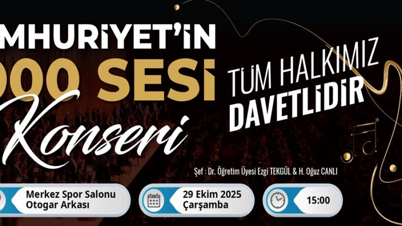 Onikişubat Belediyesi’nden bin kişilik dev koro ile Cumhuriyet Bayramı kutlaması.