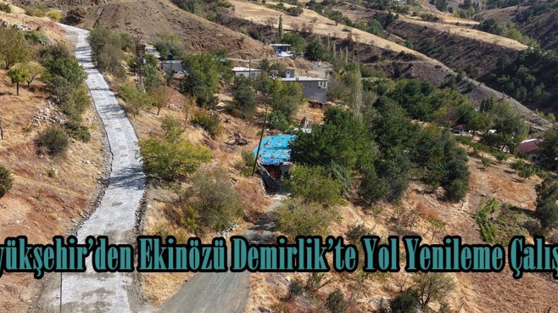 Büyükşehir’den Ekinözü Demirlik’te Yol Yenileme Çalışması.