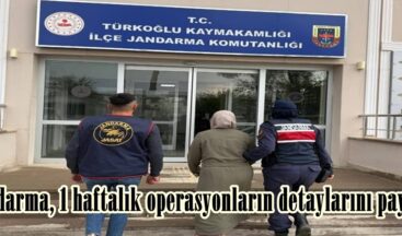 Jandarma, 1 haftalık operasyonların detaylarını paylaştı.