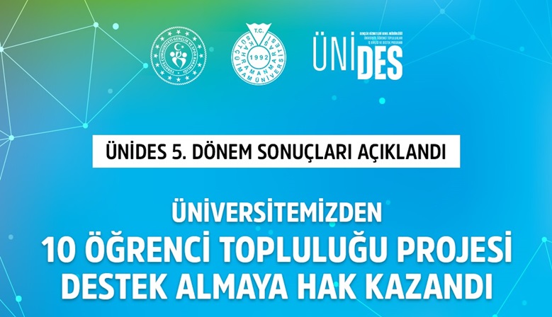 KSÜ’den 10 Öğrenci Topluluğu Projesi ÜNİDES’ten Destek Almaya Hak Kazandı.