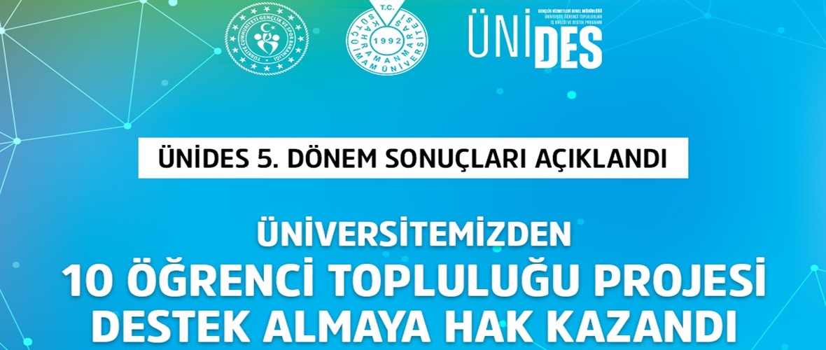 KSÜ’den 10 Öğrenci Topluluğu Projesi ÜNİDES’ten Destek Almaya Hak Kazandı.