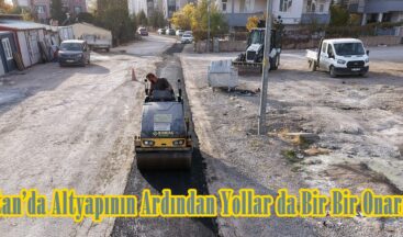 Elbistan’da Altyapının Ardından Yollar da Bir Bir Onarılıyor.