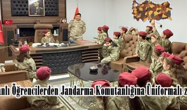 Elbistanlı Öğrencilerden Jandarma Komutanlığına Üniformalı ziyaret.