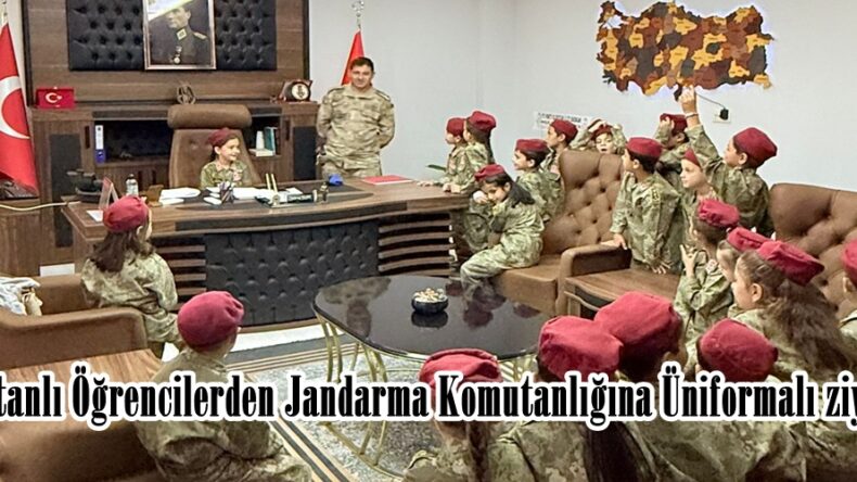 Elbistanlı Öğrencilerden Jandarma Komutanlığına Üniformalı ziyaret.