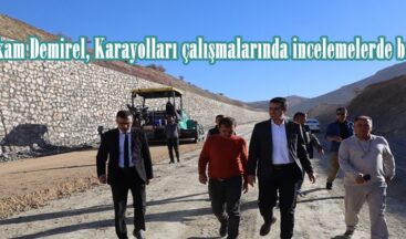 Kaymakam Demirel, Karayolları çalışmalarında incelemelerde bulundu.