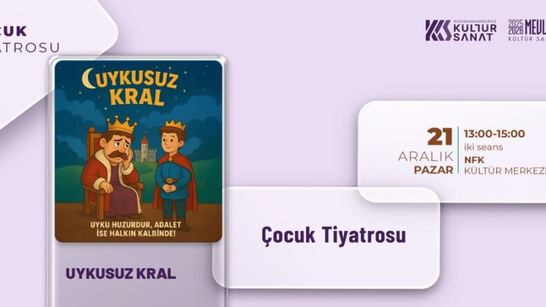 Büyükşehir’den Miniklere Tiyatro Şöleni: “Uykusuz Kral” Sahneye Çıkıyor.