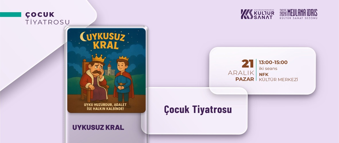 Büyükşehir’den Miniklere Tiyatro Şöleni: “Uykusuz Kral” Sahneye Çıkıyor.