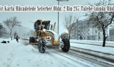 Büyükşehir Karla Mücadelede Seferber Oldu; 2 Bin 287 Talebe Anında Müdahale.