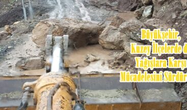 Büyükşehir, Kuzey İlçelerde de Yağışlara Karşı Mücadelesini Sürdürüyor.