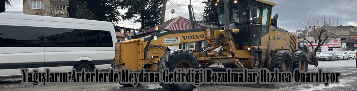 Yağışların Arterlerde Meydana Getirdiği Bozulmalar Hızlıca Onarılıyor.