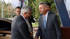 Vali Ünlüer’den Rektör Okumuş’a Hayırlı Olsun Ziyareti.