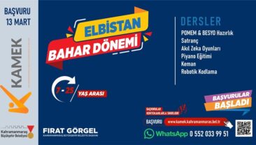 Elbistan, Ekinözü ve Çağlayancerit’te KAMEK Eğitimlerine Başvurular Başladı!.