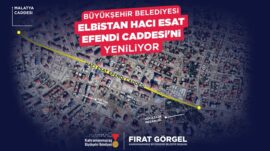 Büyükşehir, Elbistan Hacı Esat Efendi Caddesi’ni 30 Milyonluk Yatırımla Yeniliyor.